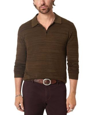 John Varvatos Hughs Marl Stitch Cotton Polo Shirt