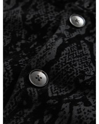 John Varvatos Montecarlo Cotton Stand Collar Patterned Jacket