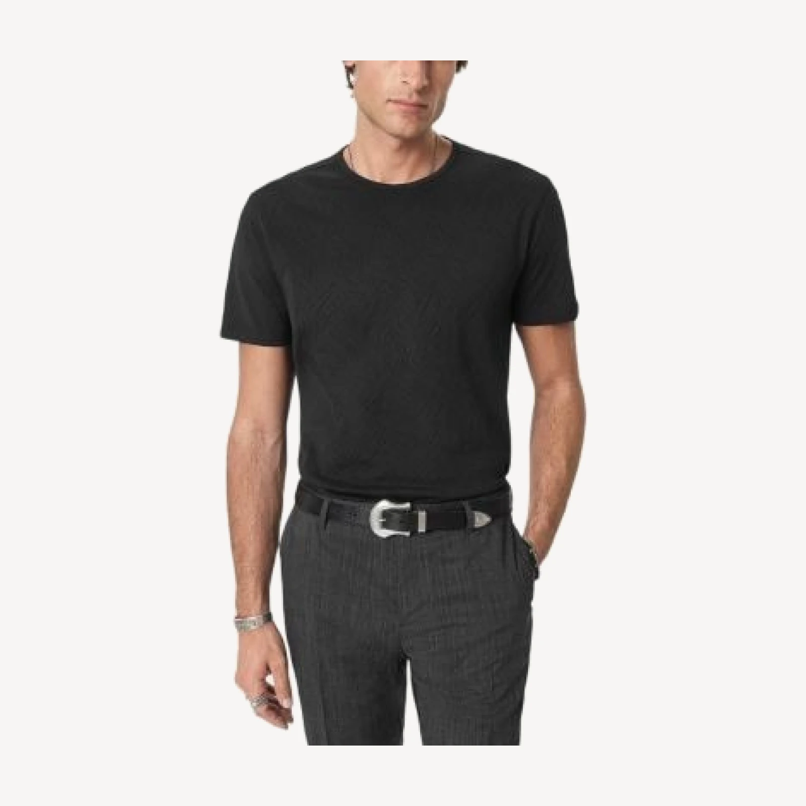 John Varvatos Mooney Textured Crewneck T-Shirt