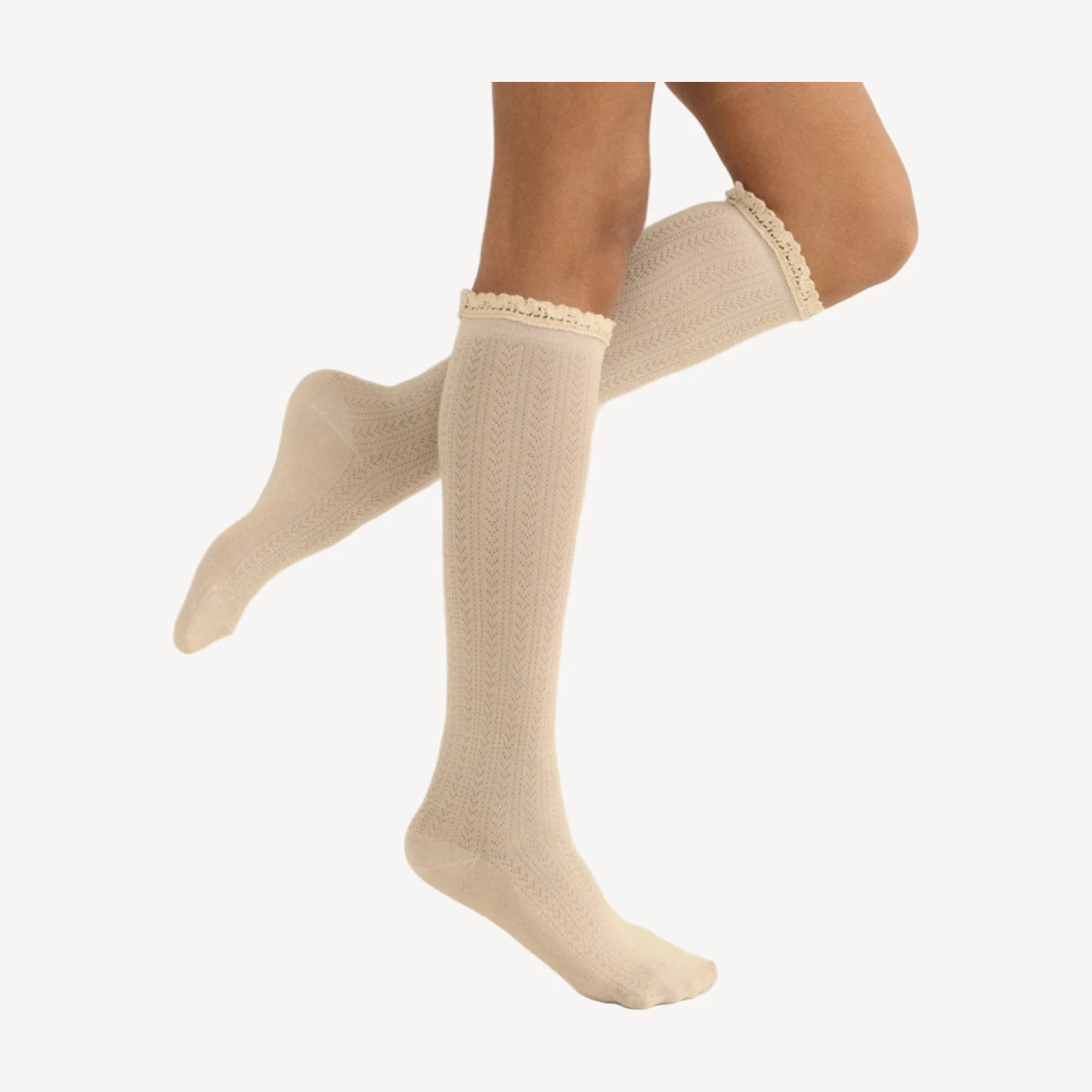 COLLÉGIEN POINTELLE KNEE HIGH SOCK -- DOUX AGNEAUX