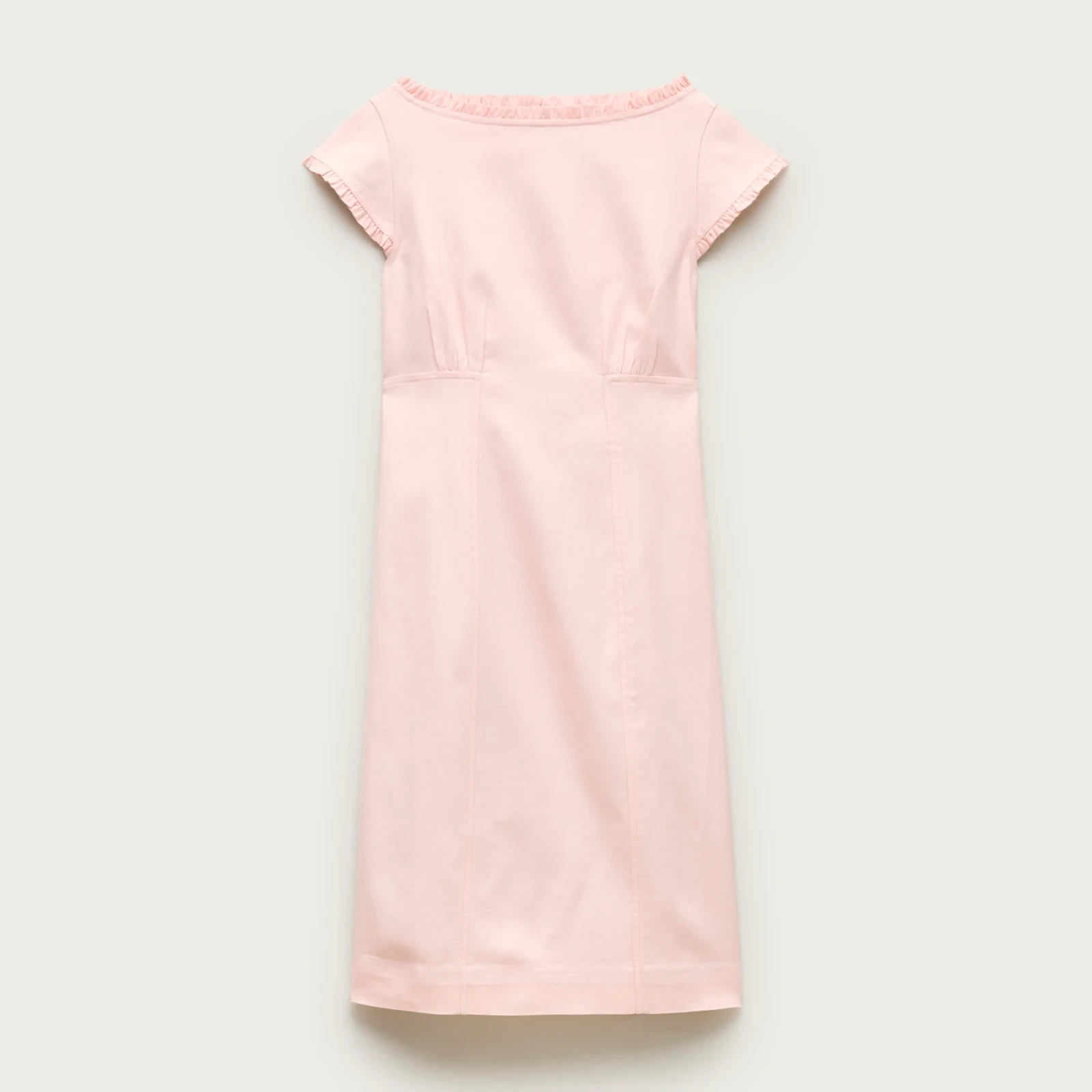 Ruffle-trim dress in Gramercy linen blend