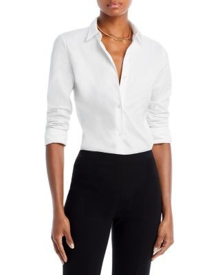 Theory Tenia Luxe Stretch Cotton Top