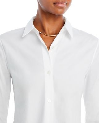 Theory Tenia Luxe Stretch Cotton Top