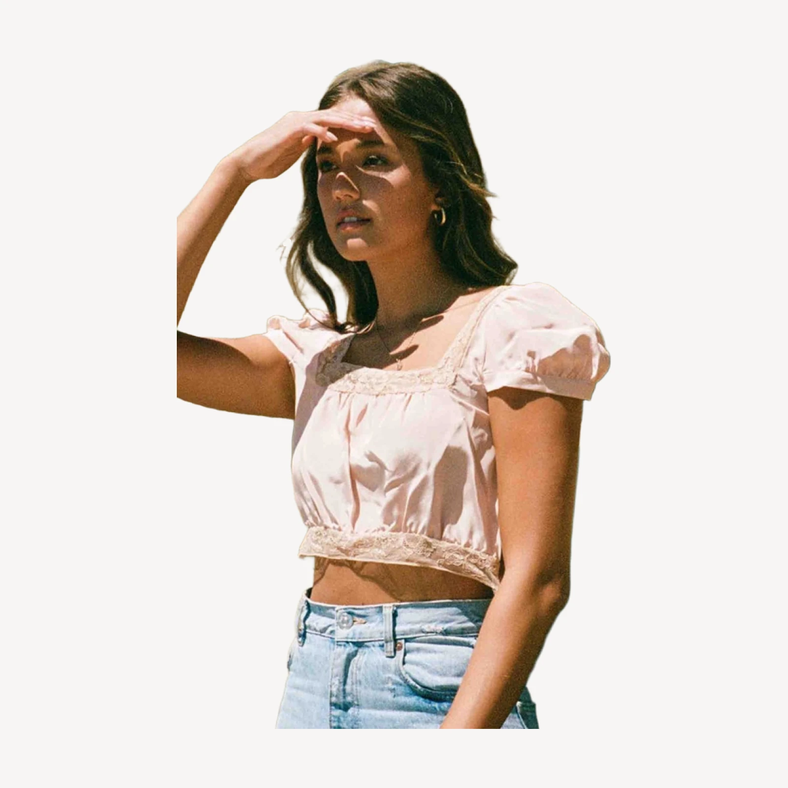 Georgia Top - Soft Pink Silk