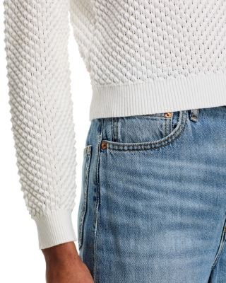 Aqua Long Sleeve Popcorn Stitch Sweater - Exclusive
