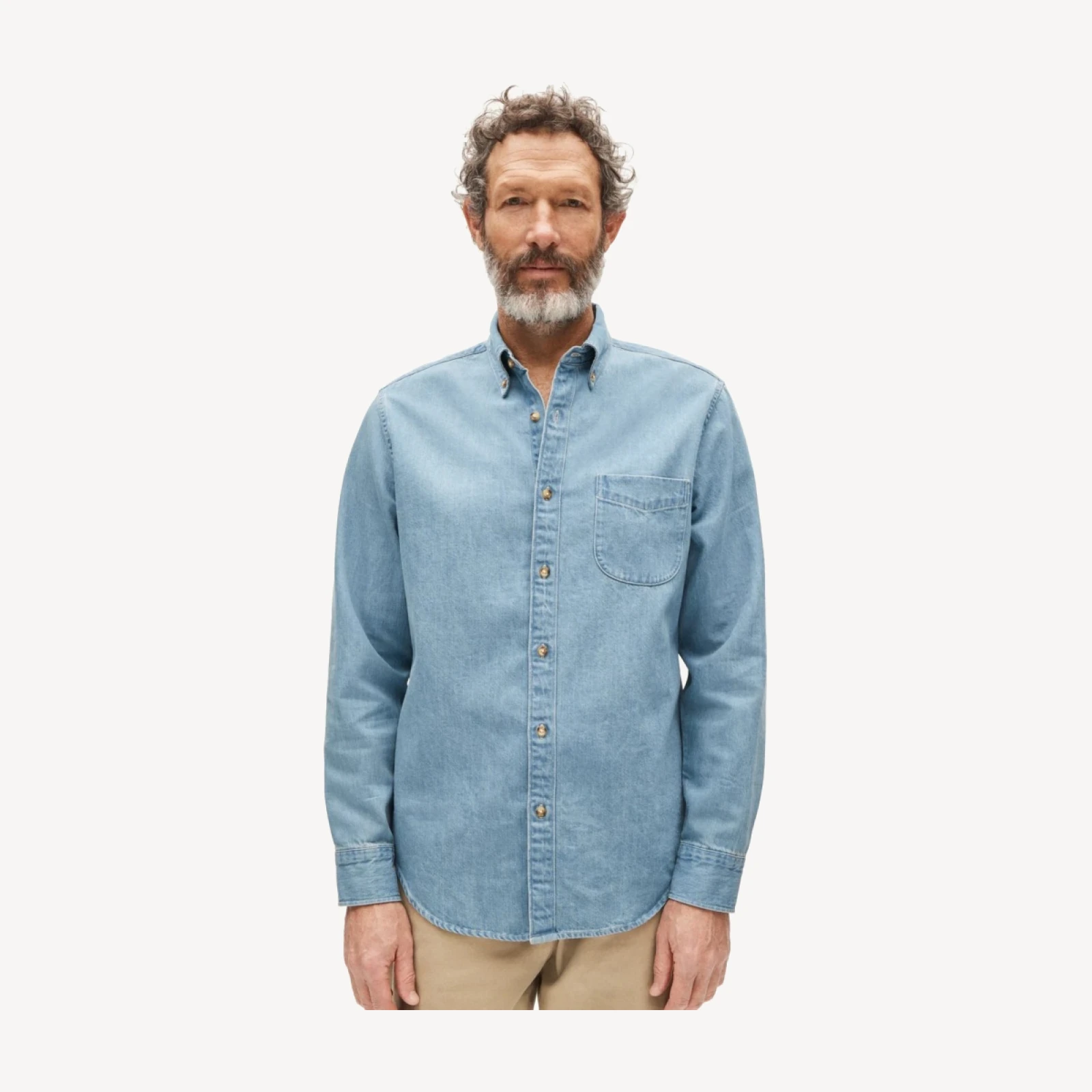 Midweight denim shirt