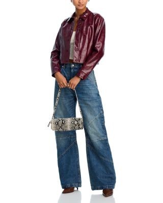 Aqua Faux Leather Jacket - Exclusive, photo 2