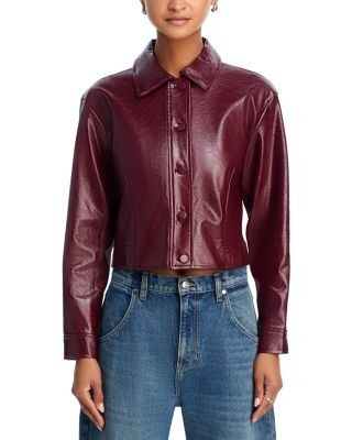 Aqua Faux Leather Jacket - Exclusive, photo 3