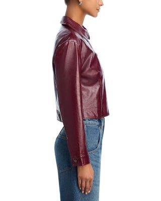 Aqua Faux Leather Jacket - Exclusive, photo 4