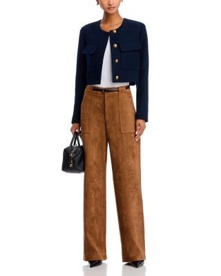 Aqua Faux Suede Pants