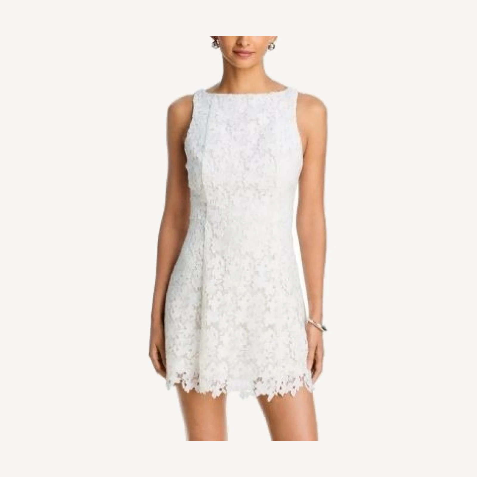Aqua Lace 3D Flower Mini Dress - Exclusive