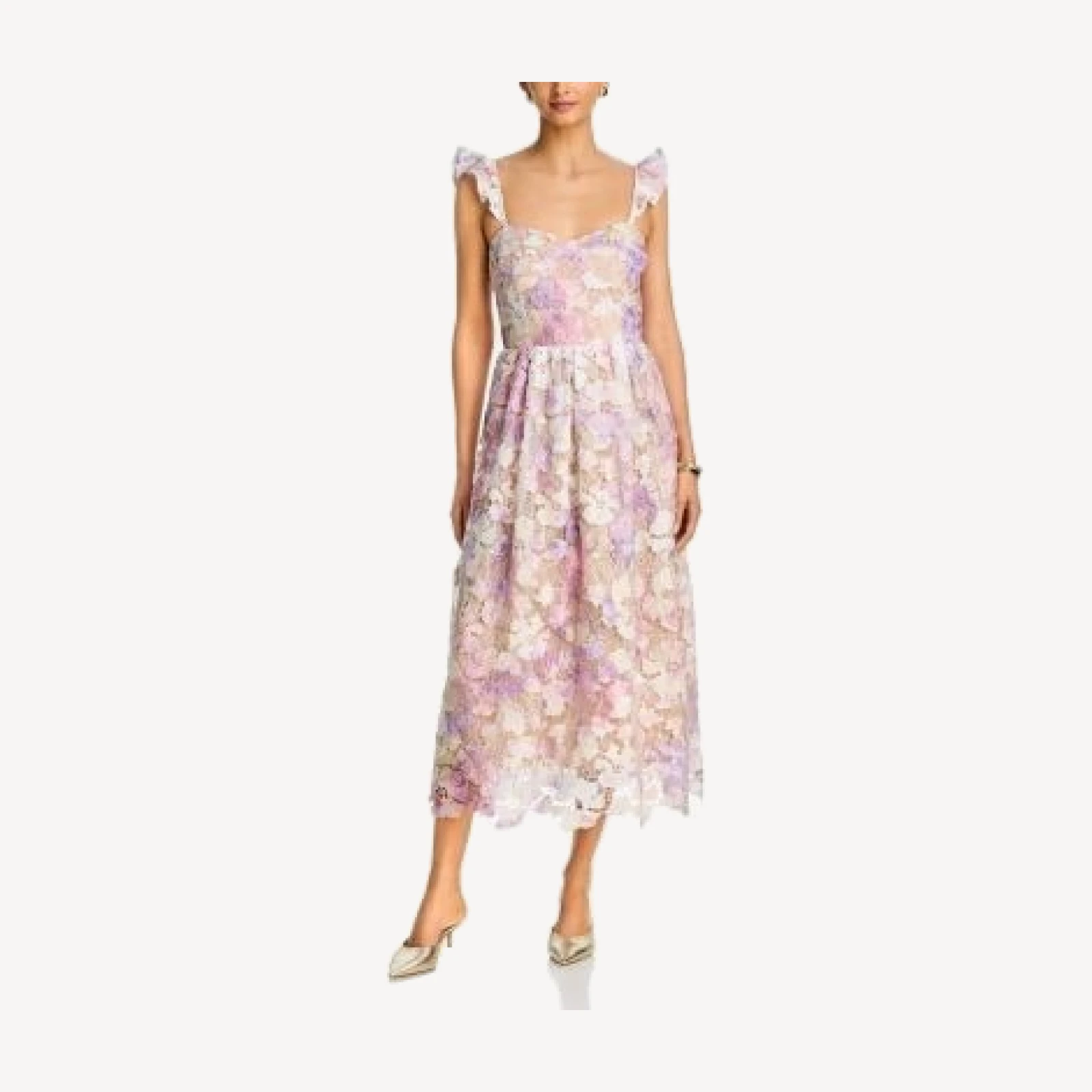 Aqua Lace Midi Dress - Exclusive