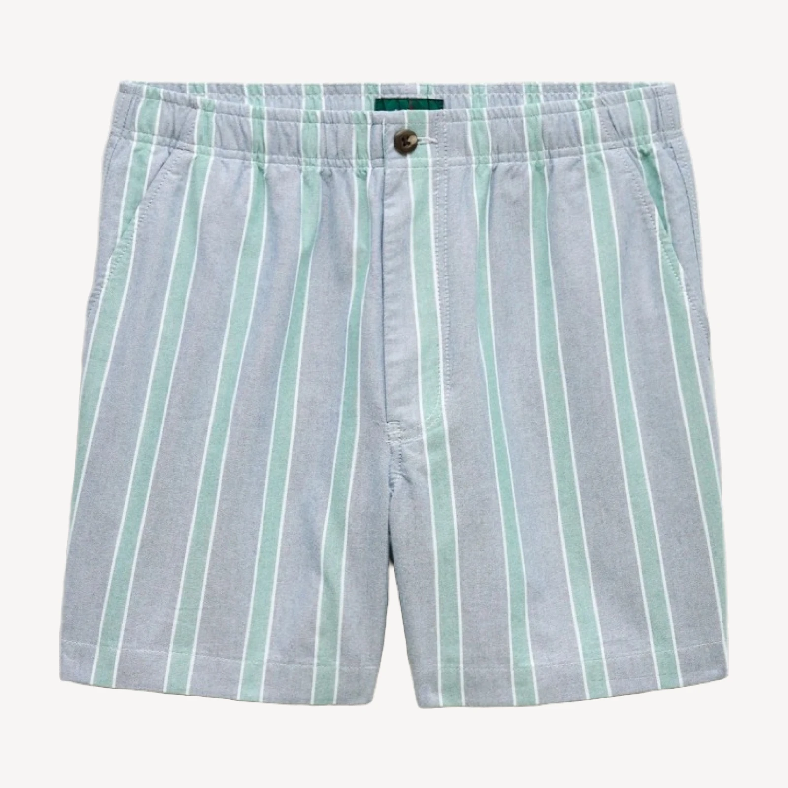 5.5" Pier short in cotton oxford stripe