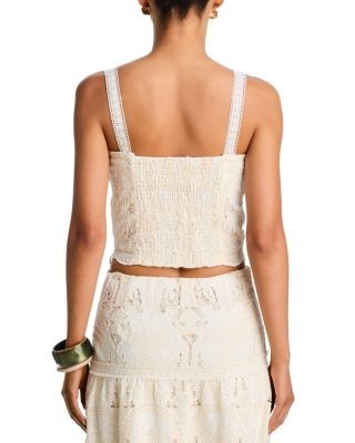 Aqua Mixed Lace Tank Top - Exclusive