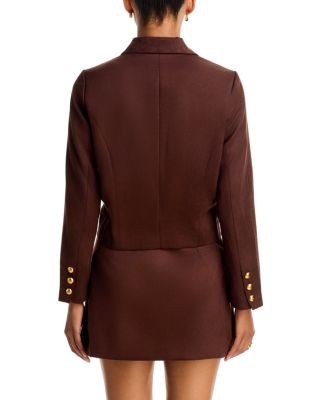 Aqua Faux Suede Collared Jacket - Exclusive, photo 3
