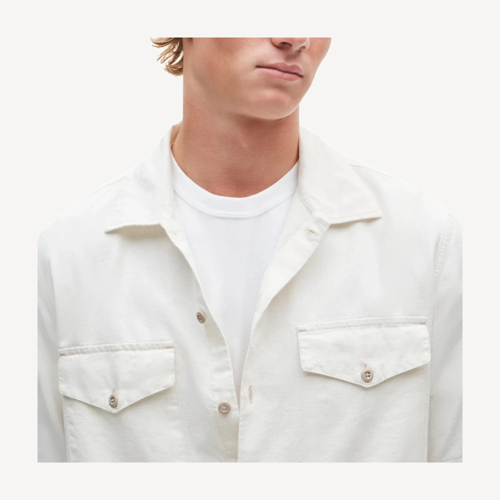 Wallace & Barnes chambray workshirt in hemp-cotton blend