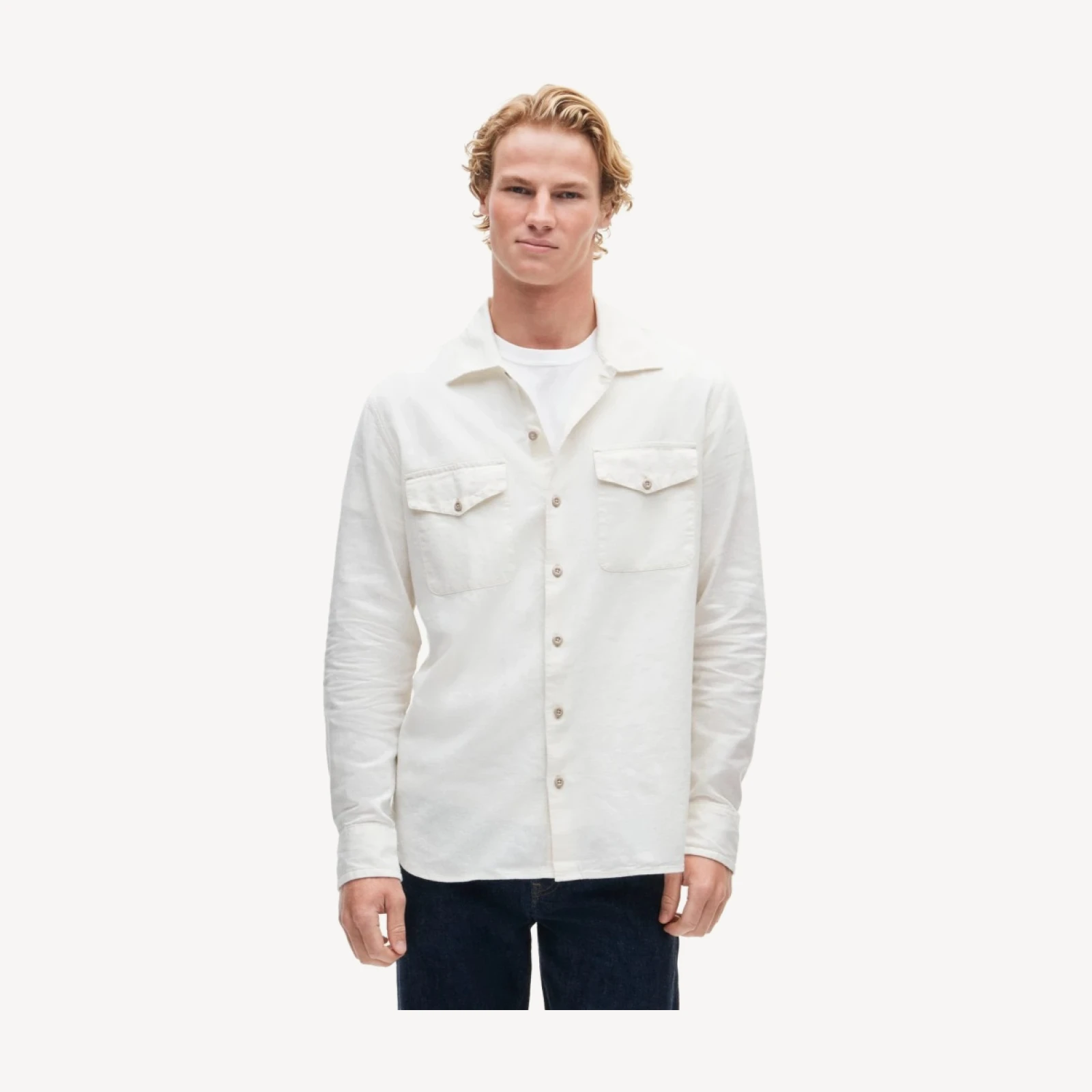 Wallace & Barnes chambray workshirt in hemp-cotton blend