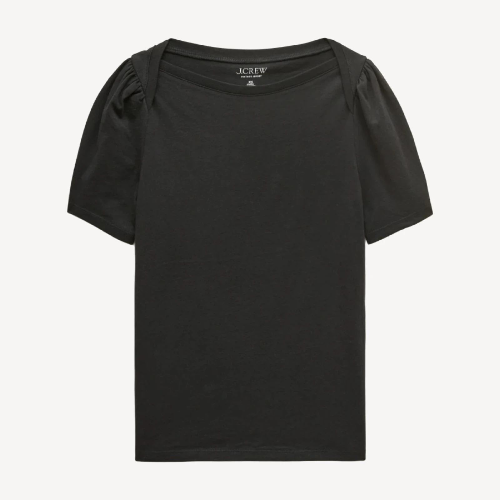 Vintage jersey puff-sleeve T-shirt