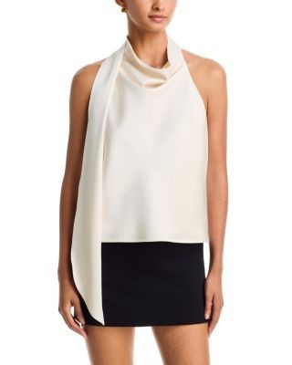 Aqua Sleeveless Scarf Neck Top - Exclusive