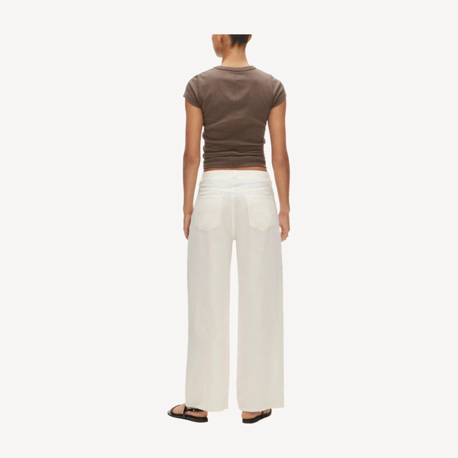 Five-pocket pant in stretch linen blend