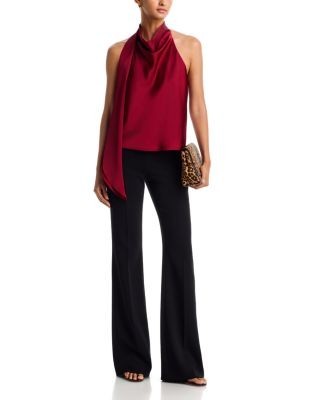 Aqua Sleeveless Scarf Neck Top - Exclusive
