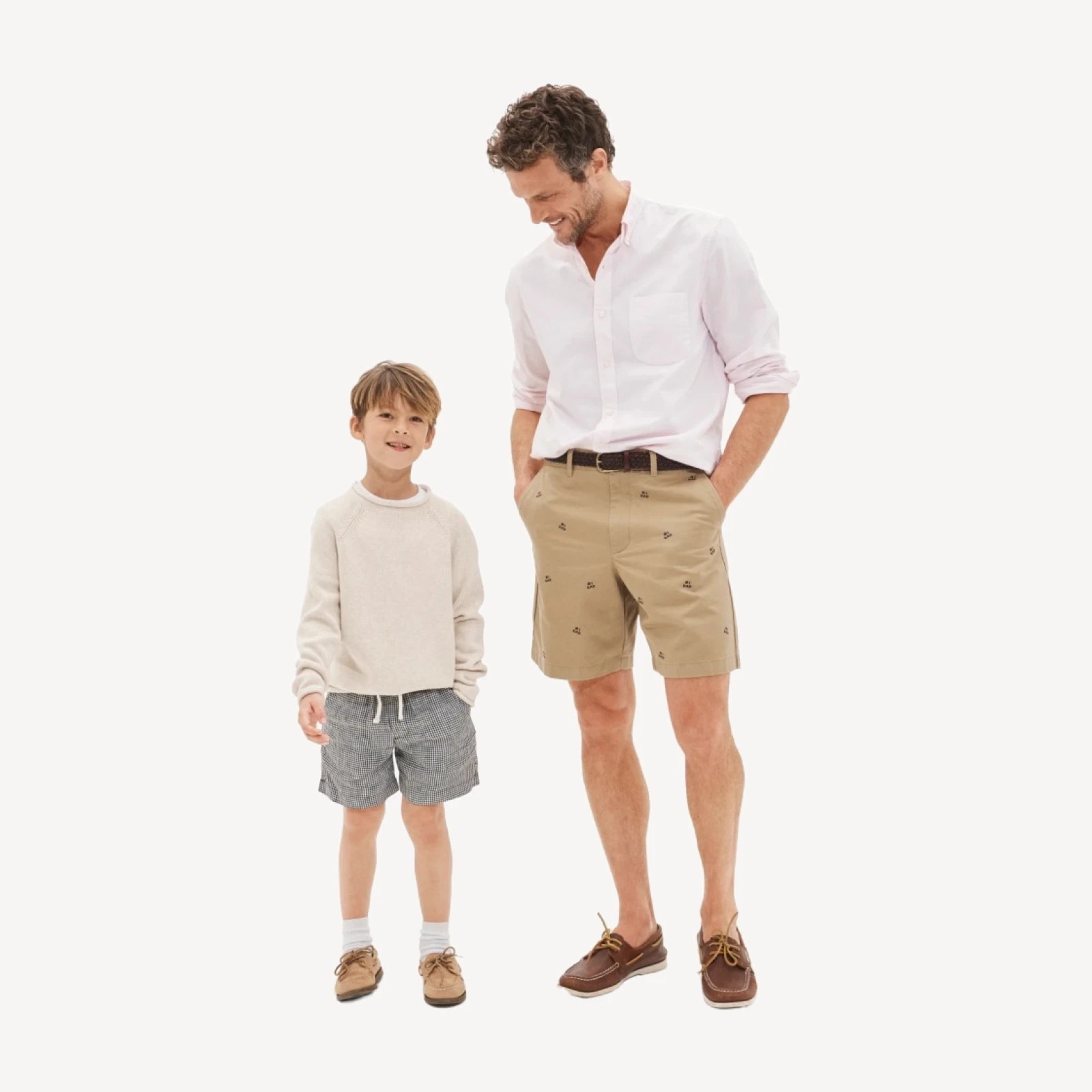 8" Classic chino short with #1 Dad embroidery