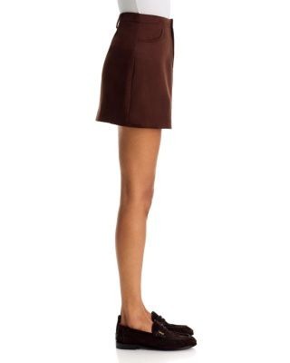 Aqua Faux Suede Mini Skirt - Exclusive