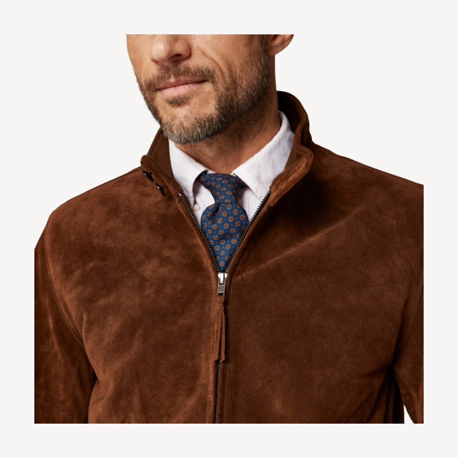 Harrington jacket in Italian suede