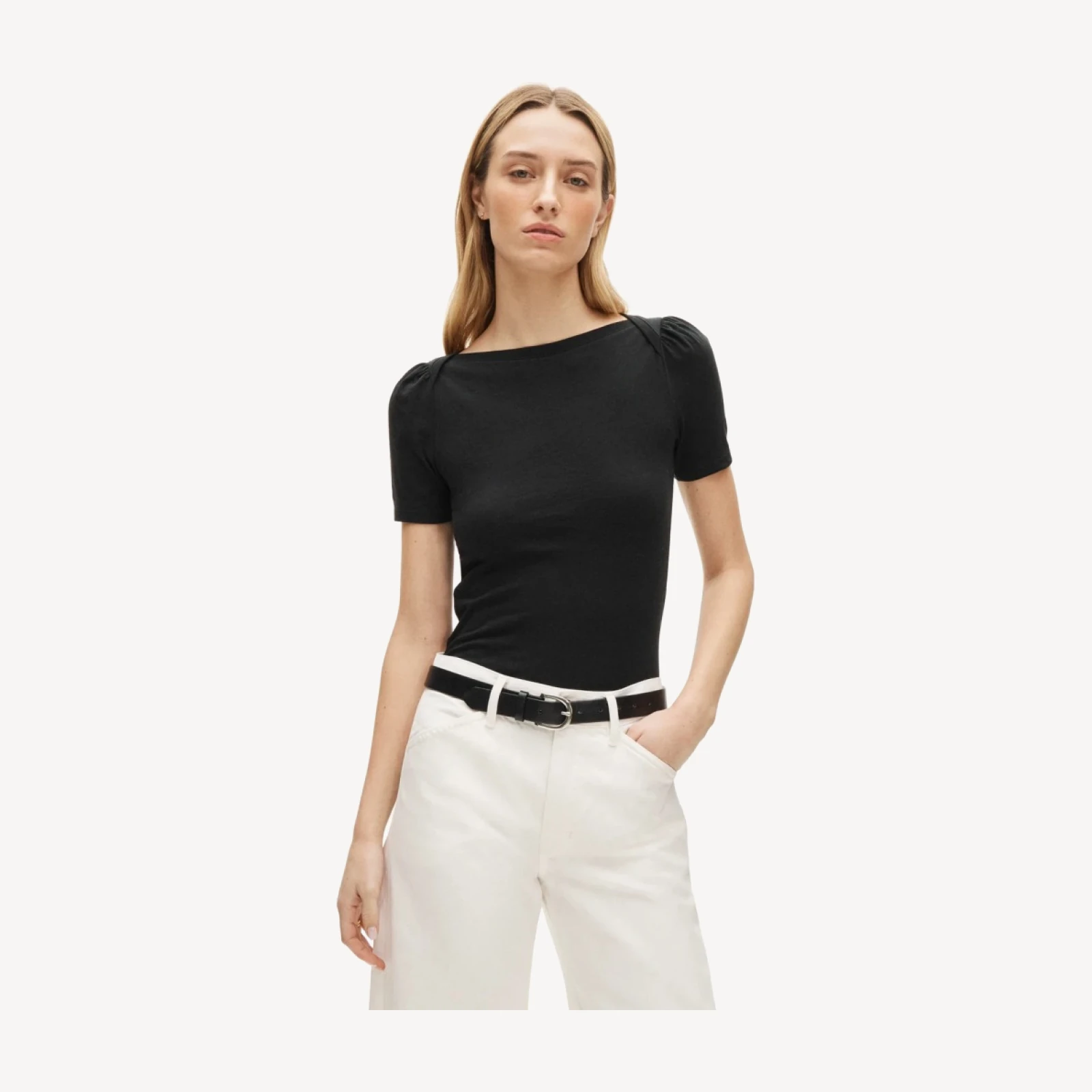 Vintage jersey puff-sleeve T-shirt