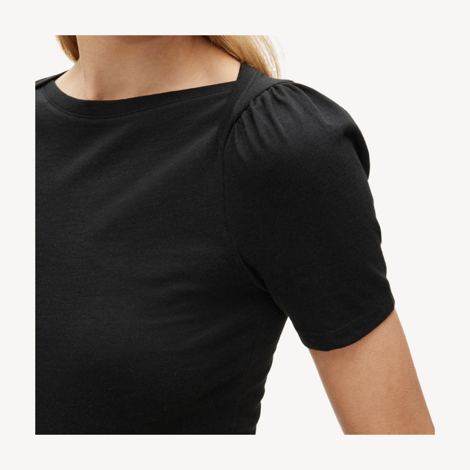 Vintage jersey puff-sleeve T-shirt