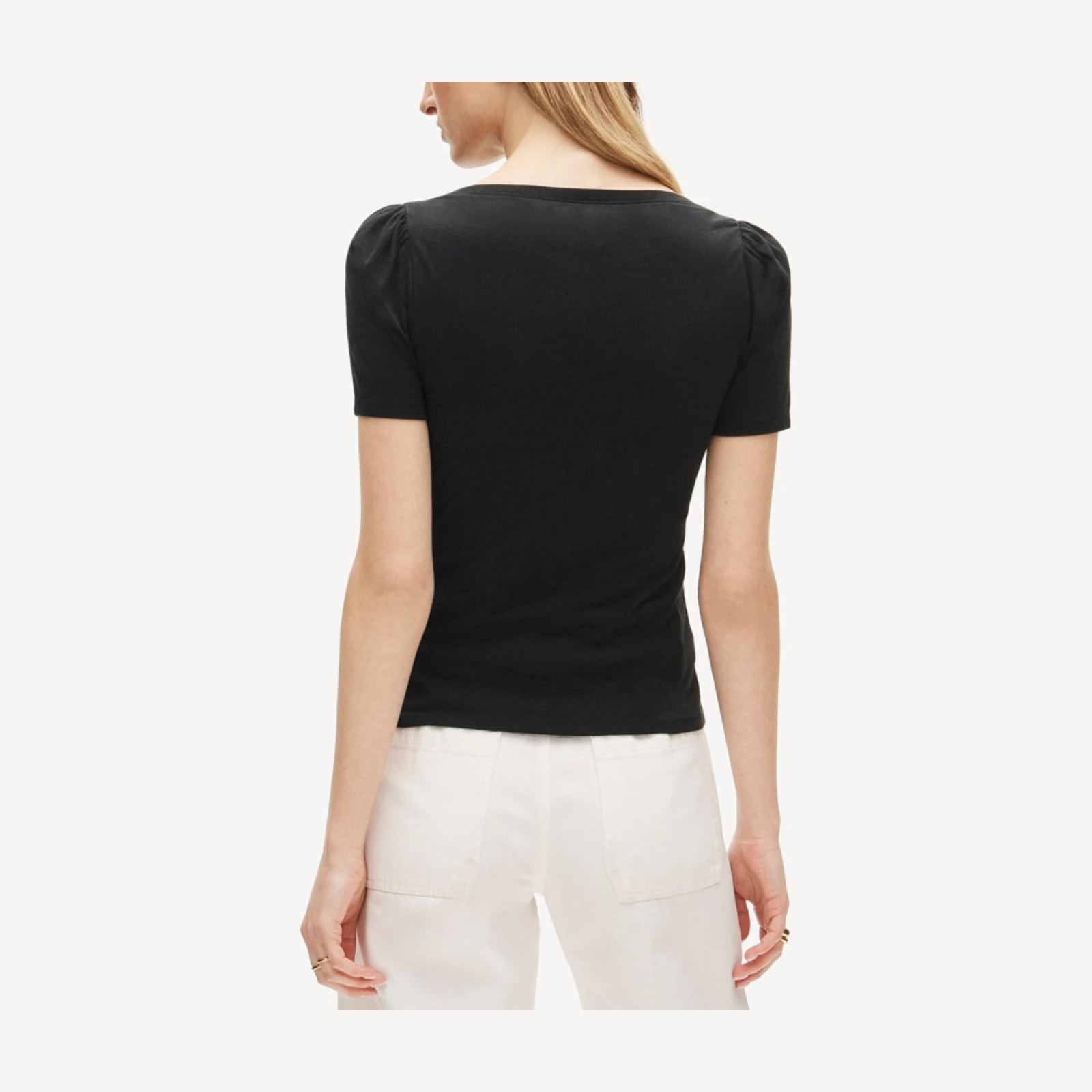 Vintage jersey puff-sleeve T-shirt