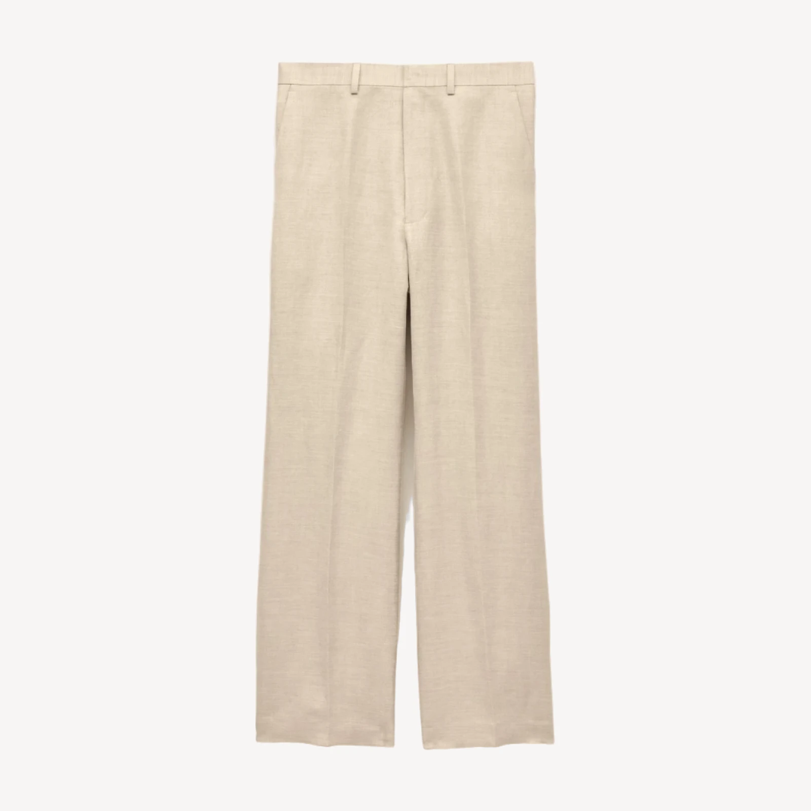 Relaxed-fit suit pant in English merino wool-linen blend