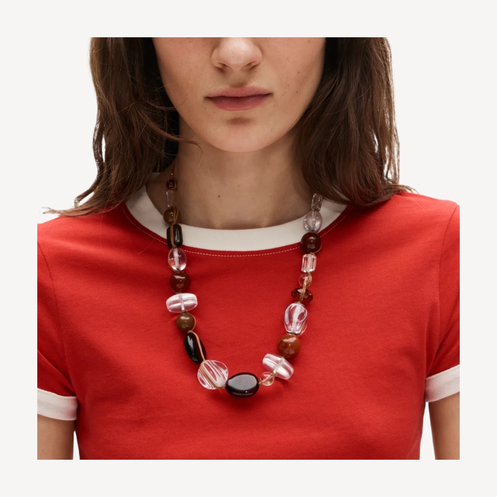 Chunky mixed-bead necklace