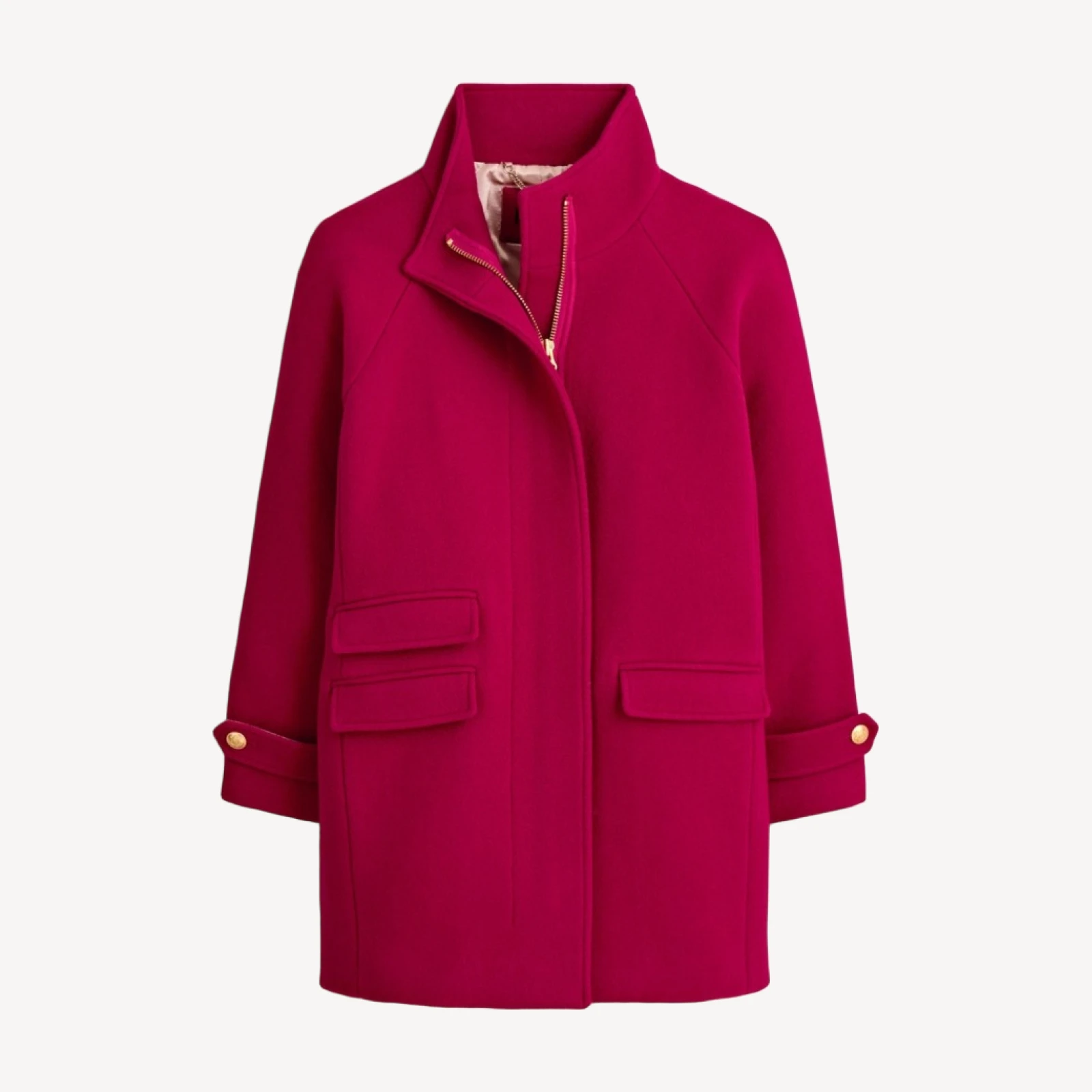Petite Toscana coat in Italian stadium-cloth wool blend