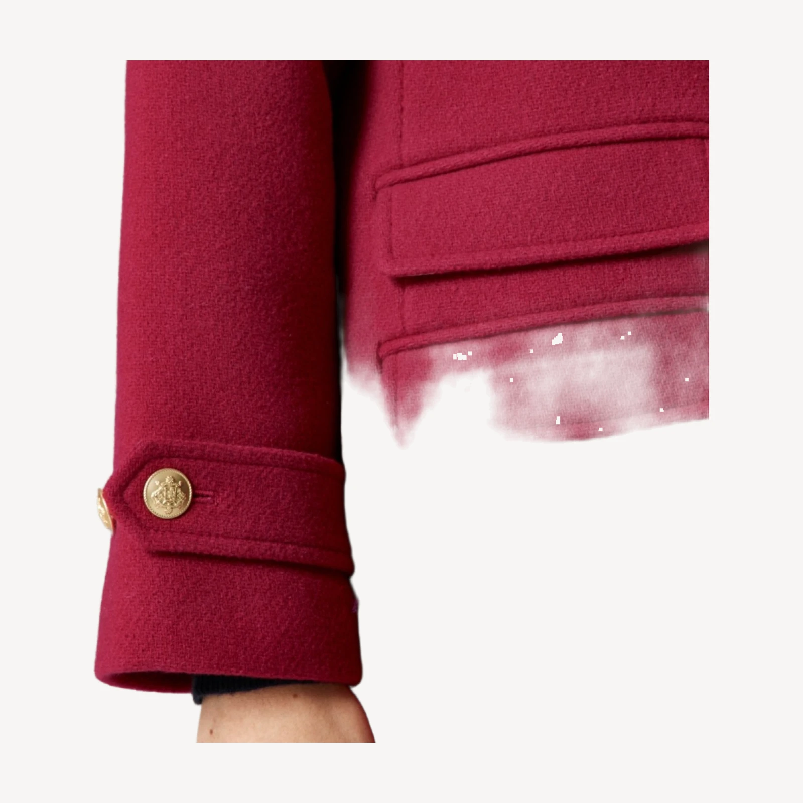Petite Toscana coat in Italian stadium-cloth wool blend