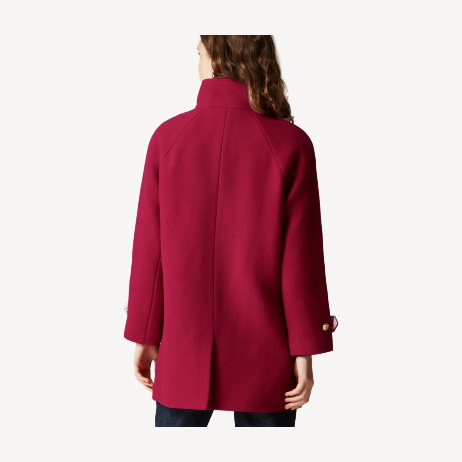 Petite Toscana coat in Italian stadium-cloth wool blend