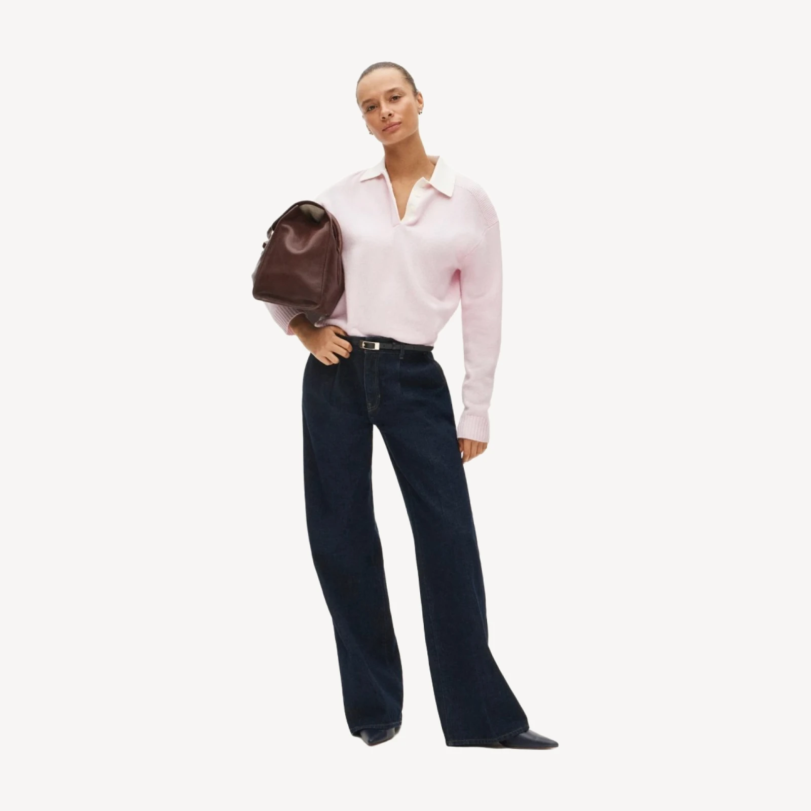 Pleated trouser jean