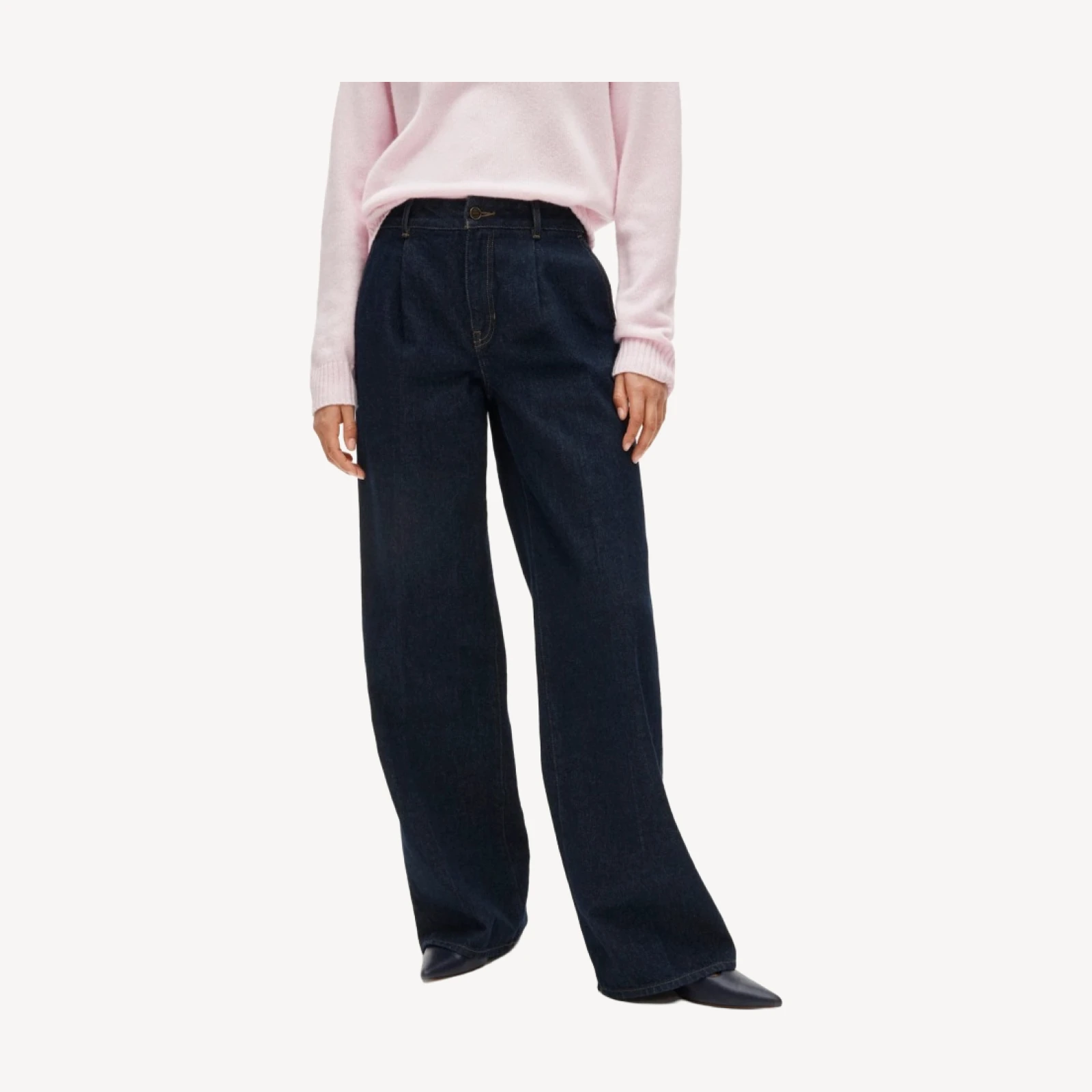 Pleated trouser jean