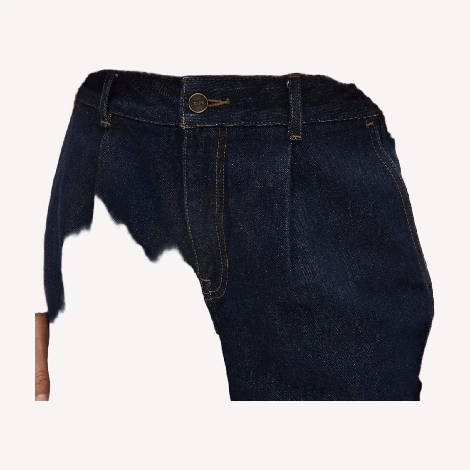 Pleated trouser jean