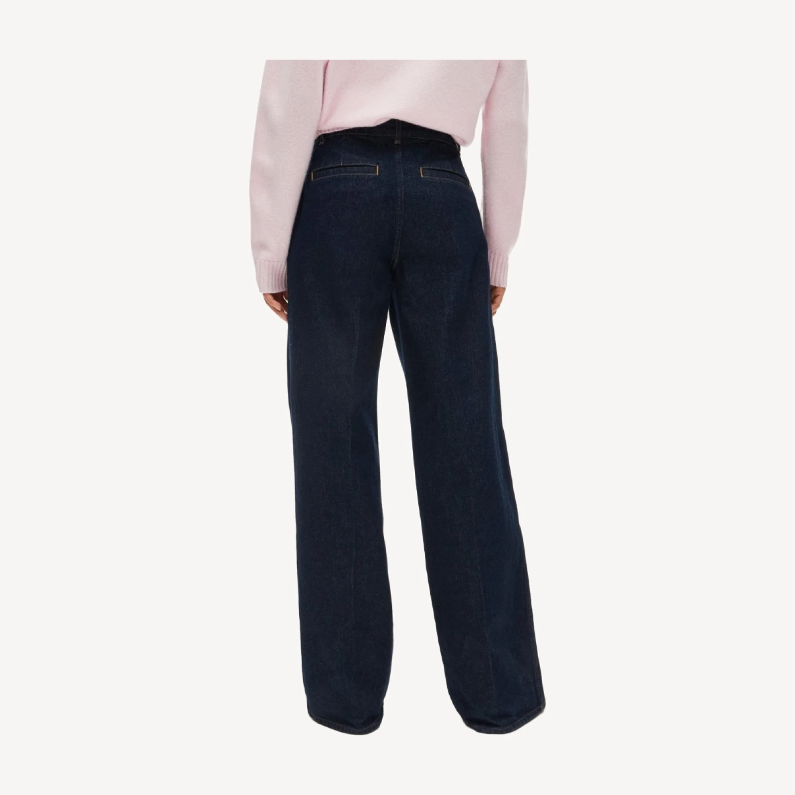 Pleated trouser jean