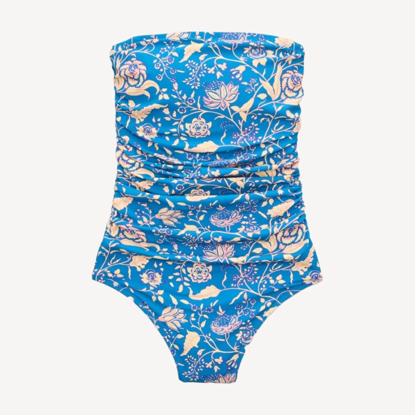 Gemma ruched bandeau one-piece in floral print