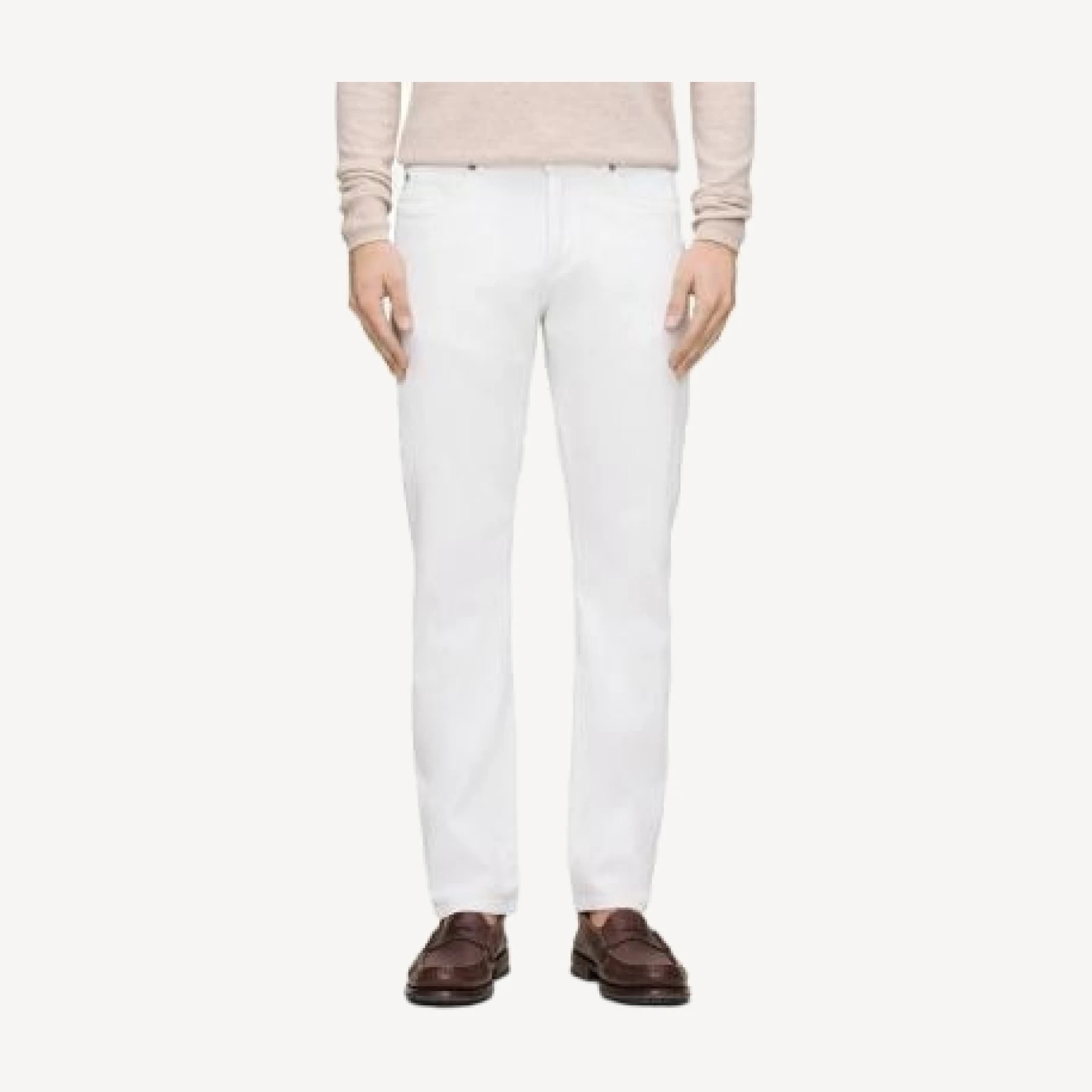 DL1961 Russell Slim Straight Fit Jeans in Whiteout White