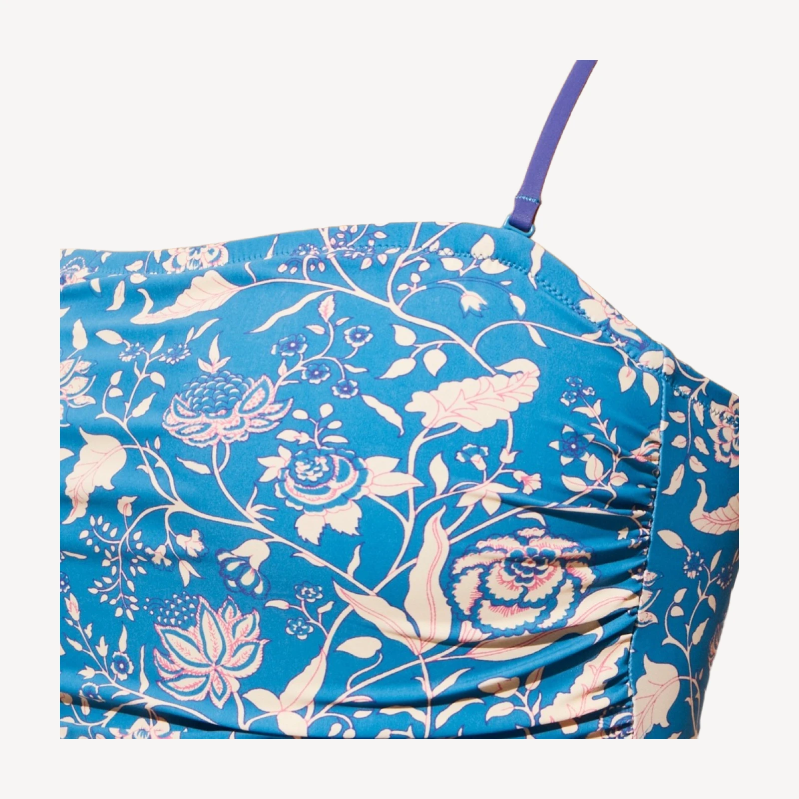 Gemma ruched bandeau one-piece in floral print