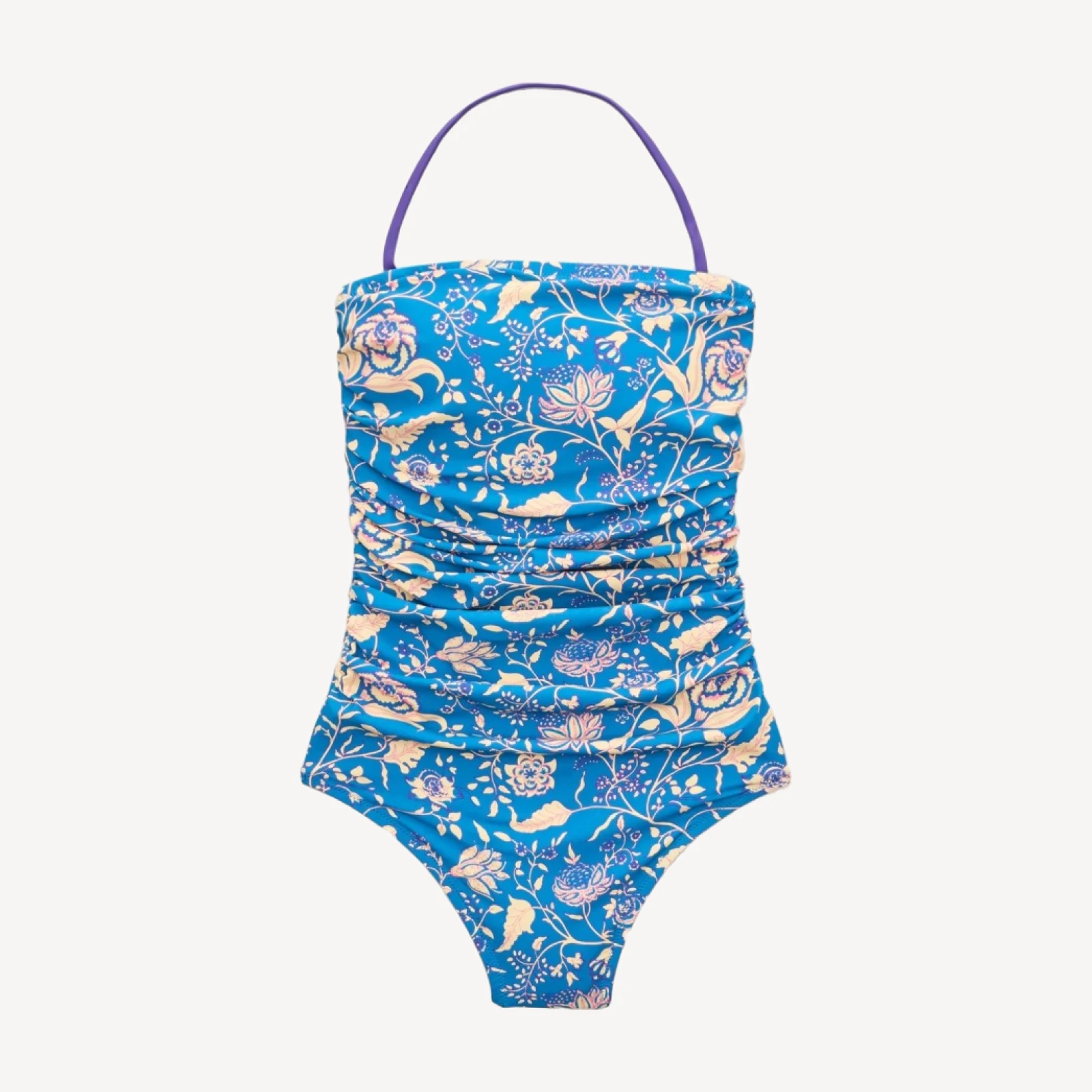 Gemma ruched bandeau one-piece in floral print