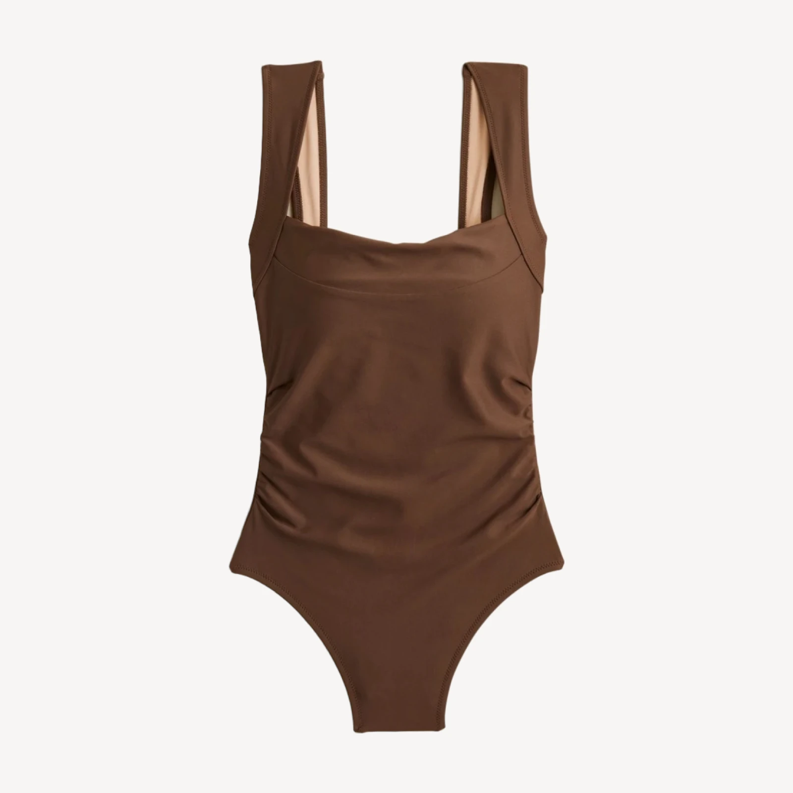Nia ruched squareneck one-piece