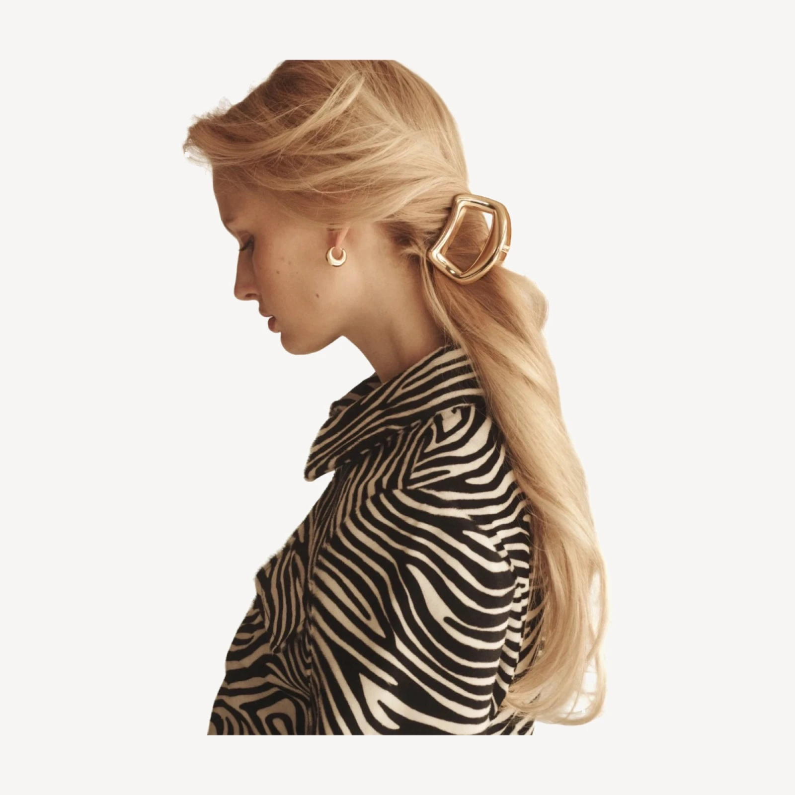 Metallic claw hair clip