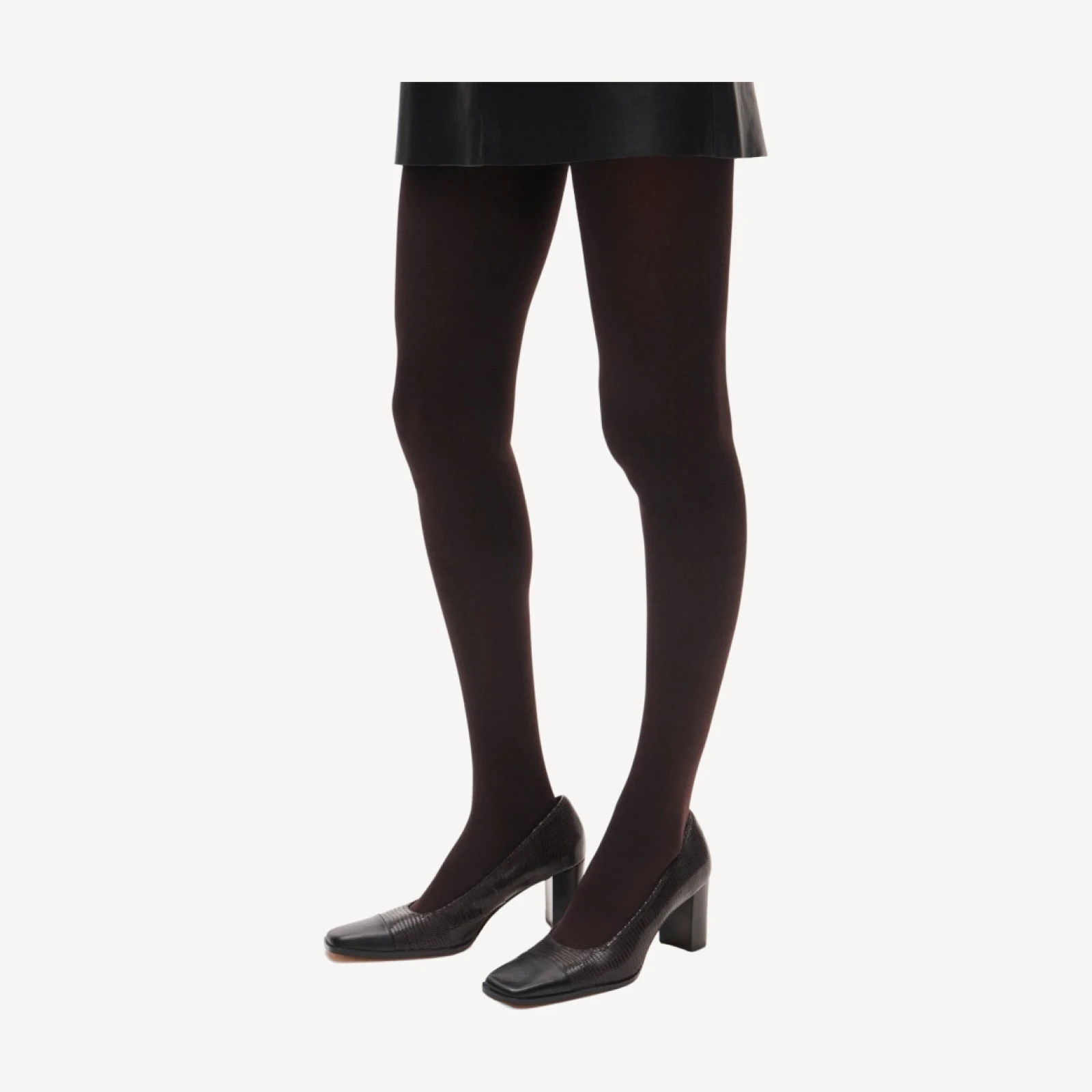 Control-top opaque tights