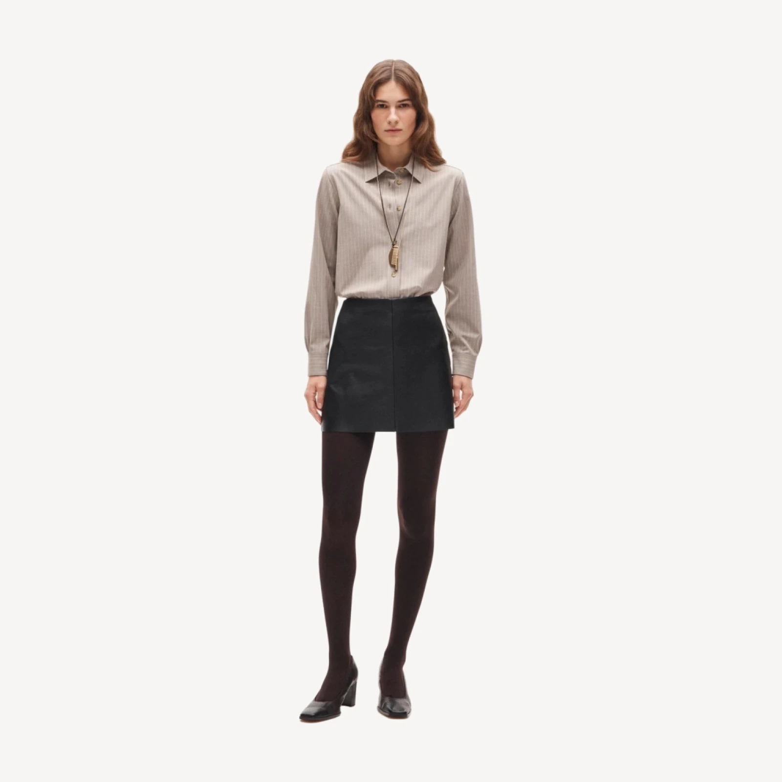 Control-top opaque tights