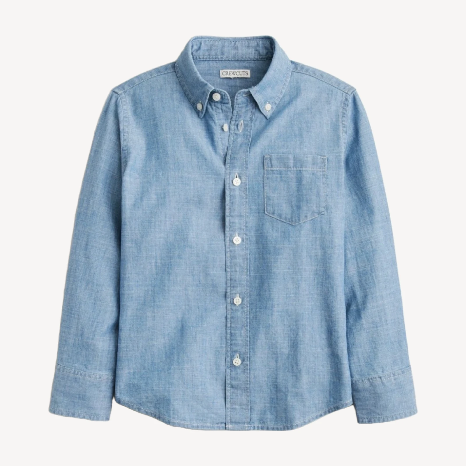 Kids' long-sleeve chambray button-down