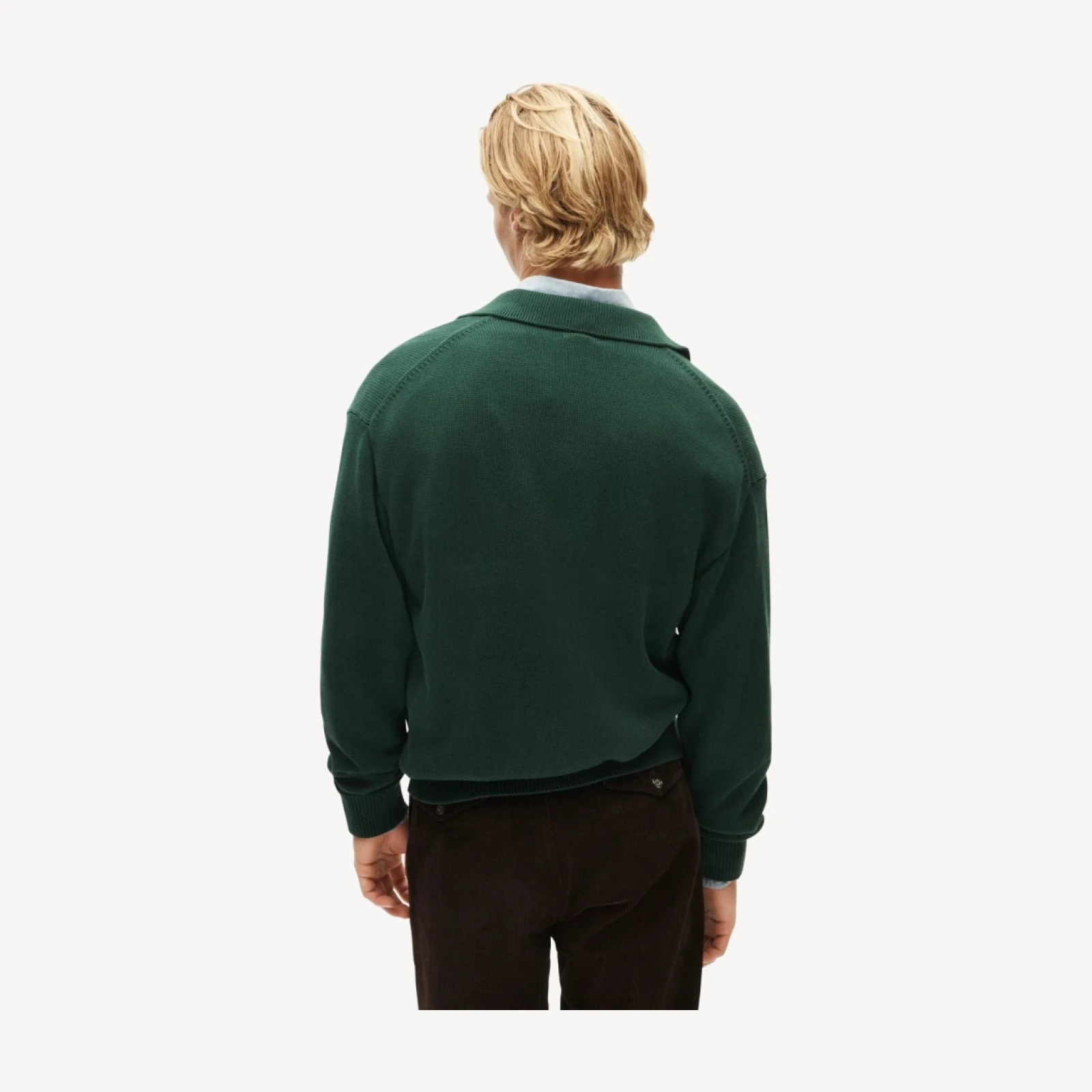 Heritage cotton polo cardigan sweater
